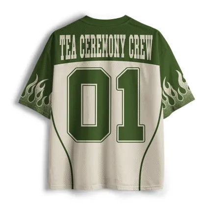 Tokyo-Lion Woodblock Print Frog Mesh Jersey