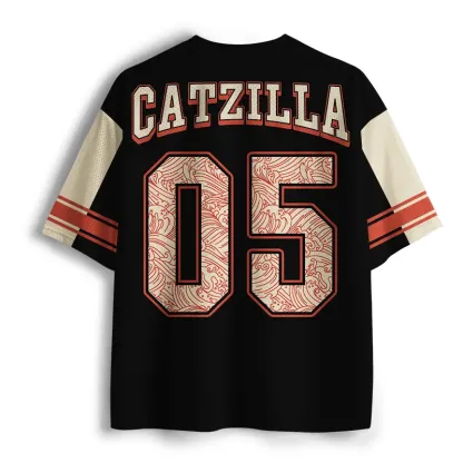 Tokyo-Lion Catzilla Is Causing Destruction Mesh Jersey