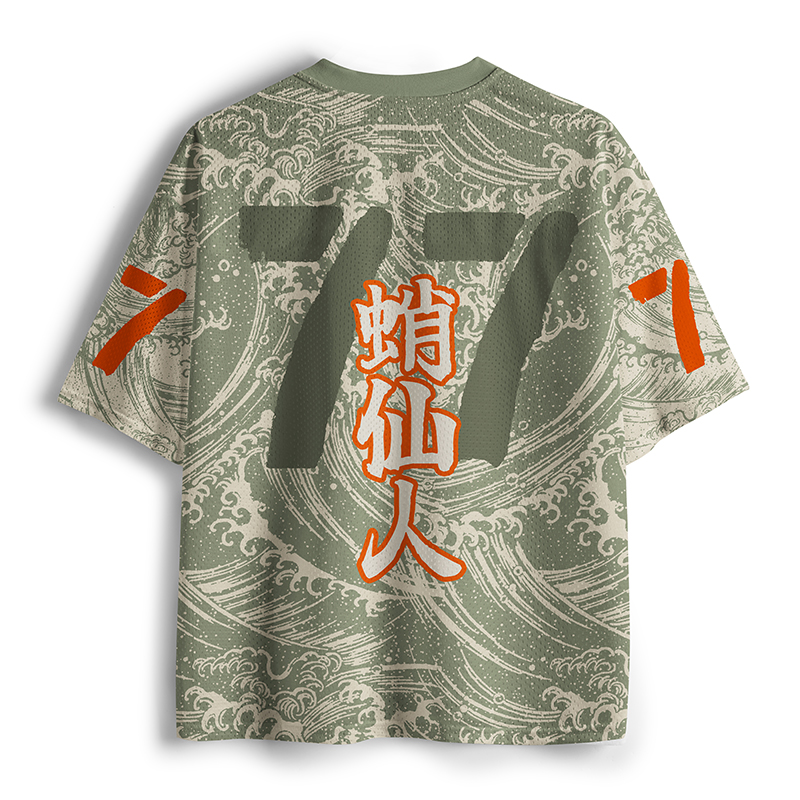 Tokyo-Lion Octopus Sage Mesh Jersey