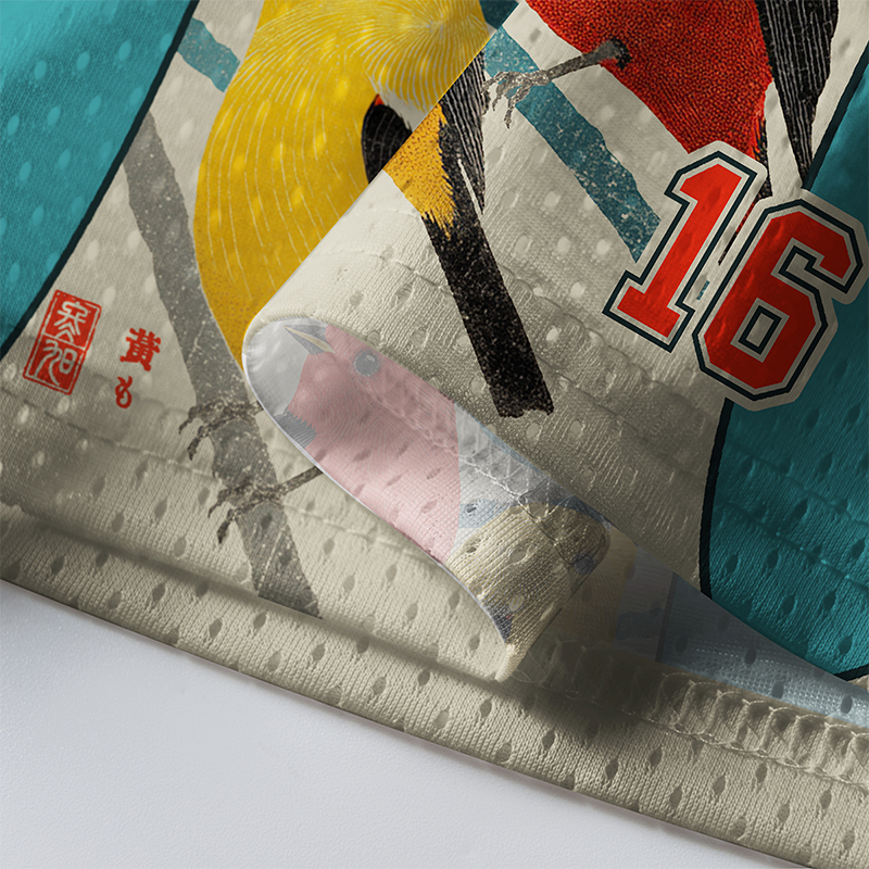 Tokyo-Lion Three Birds, One Branch Mesh Jersey-Tokyo-Lion