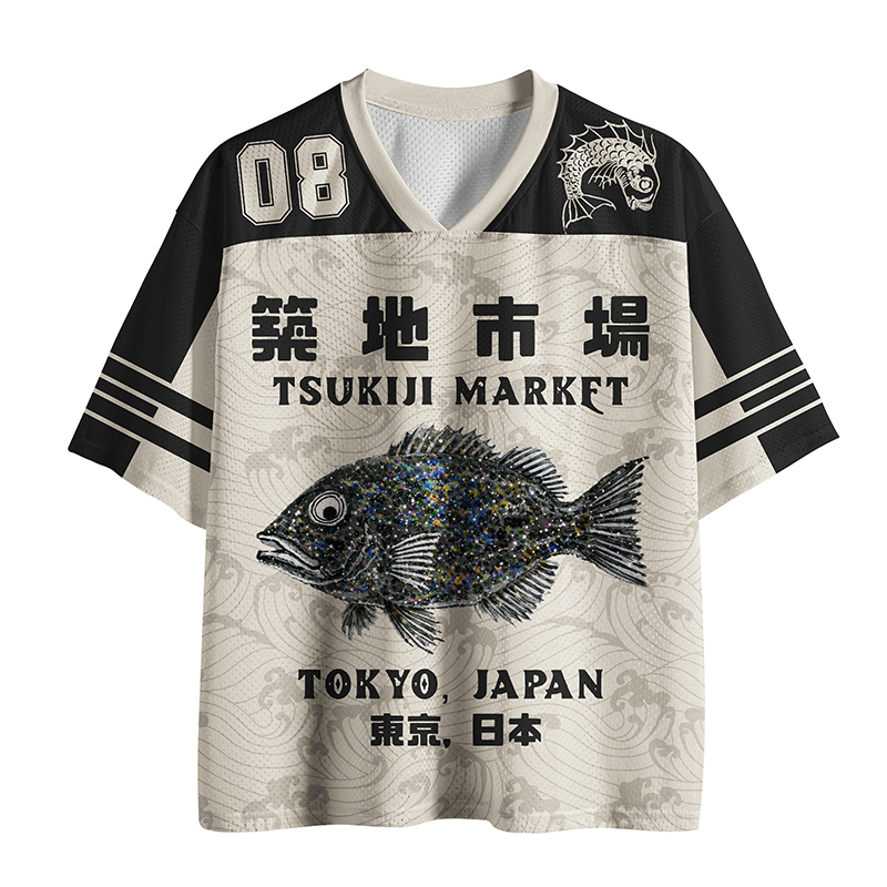 Tokyo-Lion Japanese Tsukiji Market Mesh Jersey