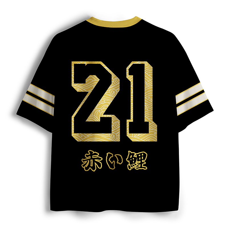 Tokyo-Lion Koi In The Ink Wave Mesh Jersey