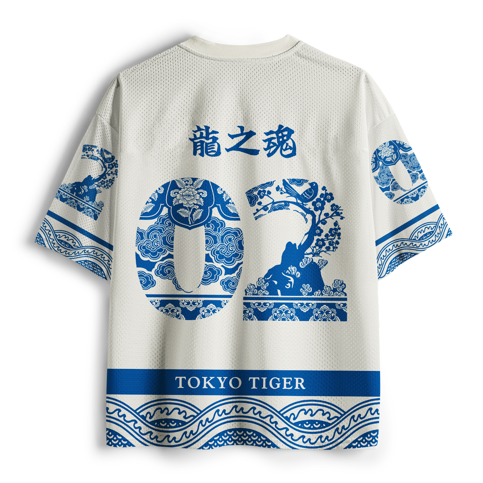 Tokyo-Lion Azure Dragon Porcelain Mesh Jersey