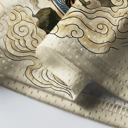 Tokyo-Lion Cat Riding A Dinosaur Mesh Jersey