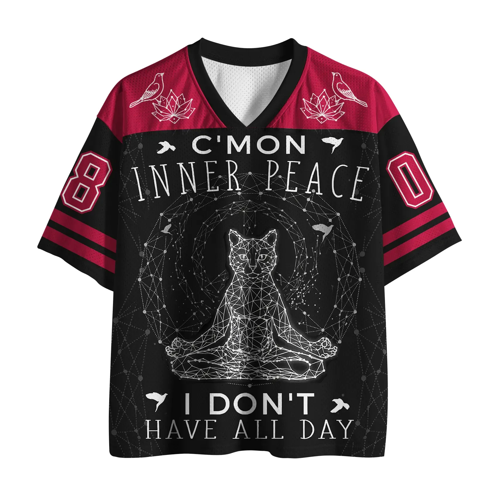 Tokyo-Lion No Chaos Only Zen Cats And Peace Mesh Jersey