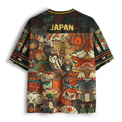 Tokyo-Lion Japanese Traditional Elements Mesh Jersey-Tokyo-Lion