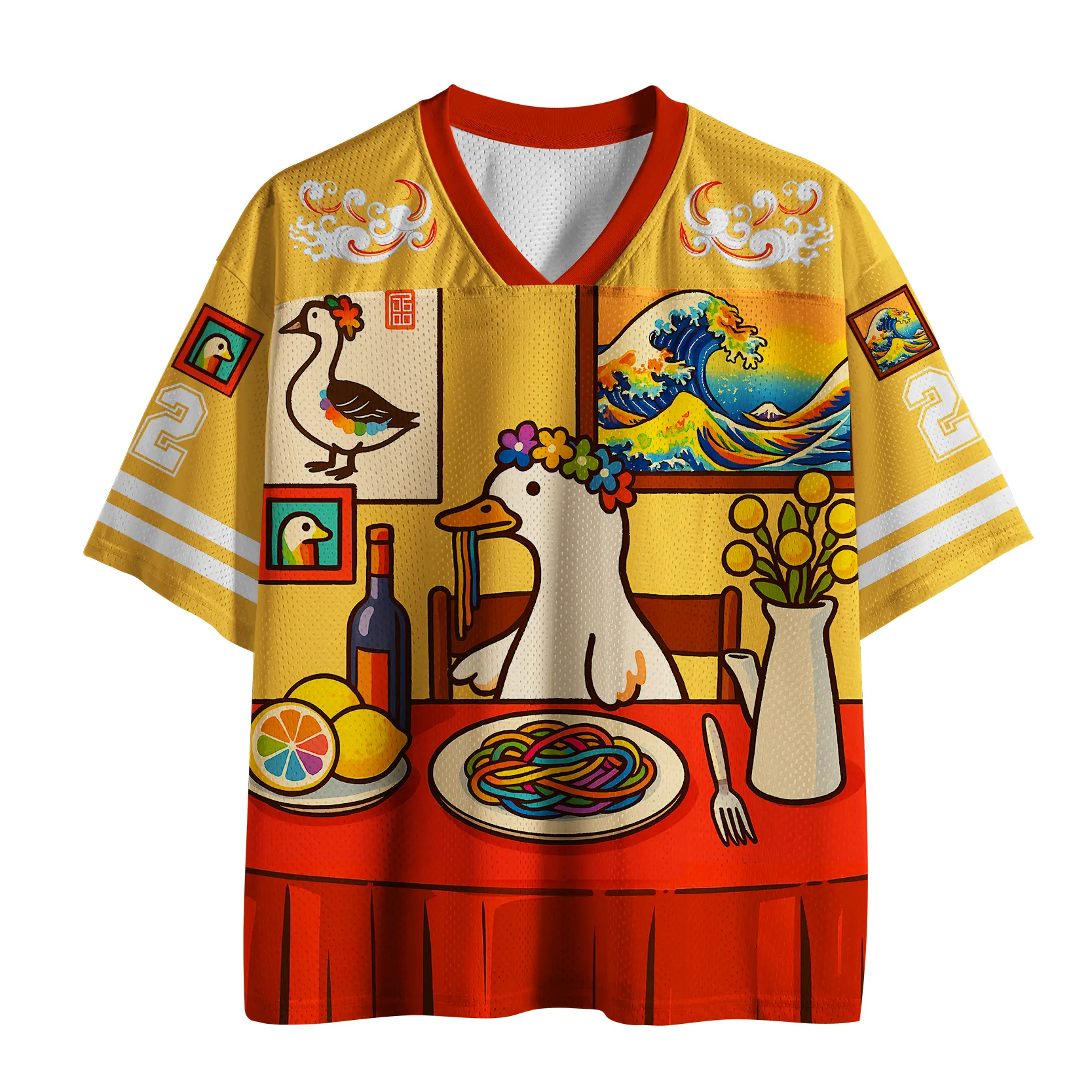Tokyo-Lion More Spaghetti Less Upsetti Goose Aloha Mesh Jersey-Tokyo-Lion