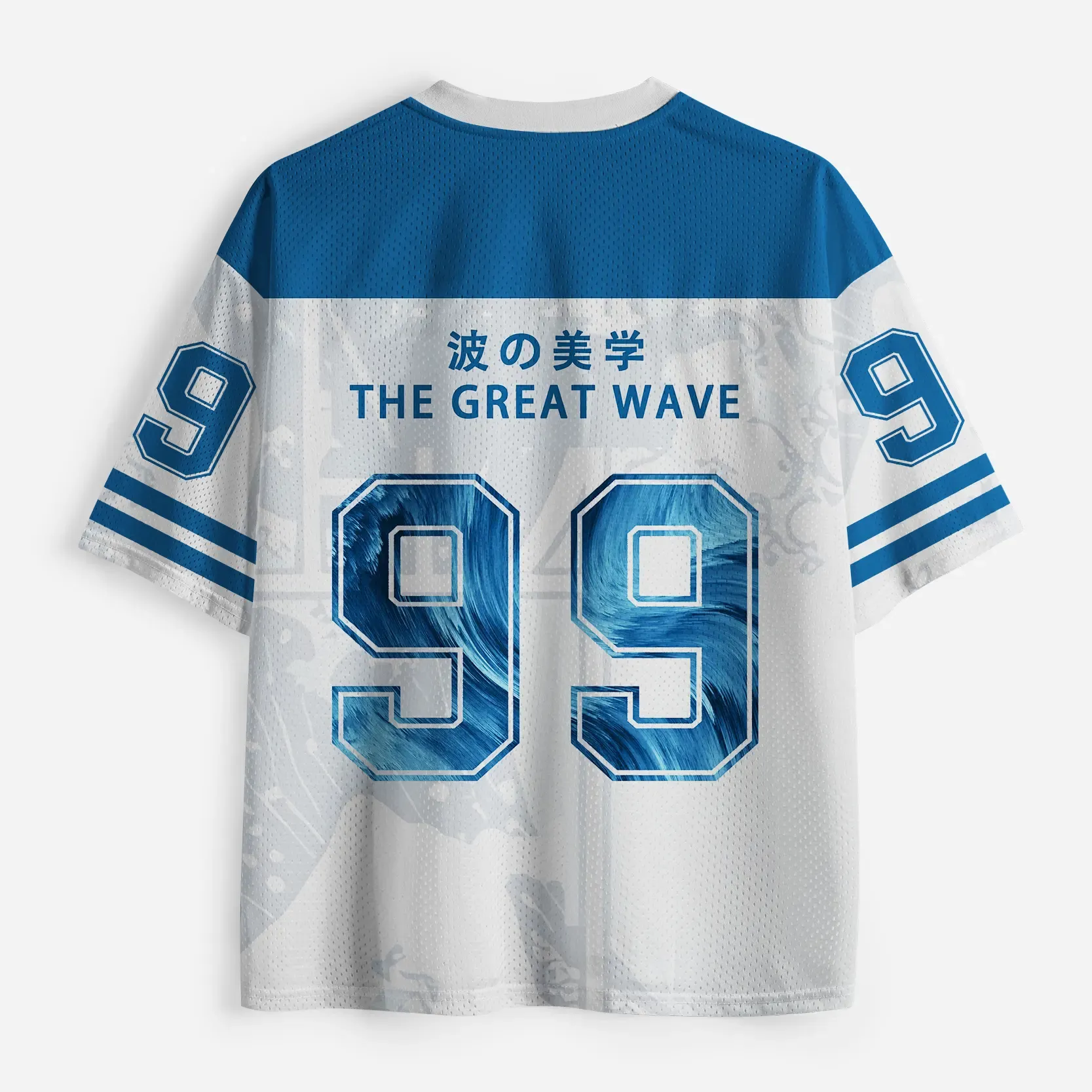 Tokyo-Lion Ukiyoe Waves Japan Mesh Jersey