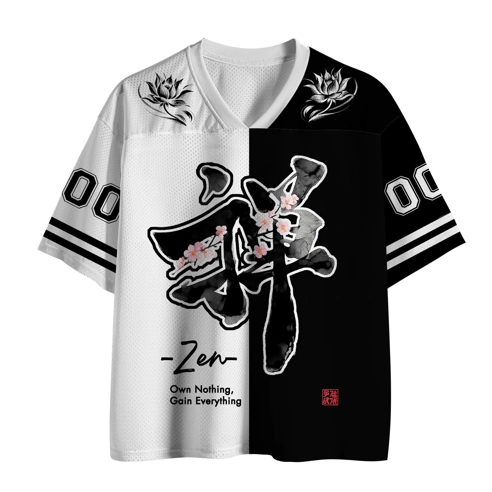 Tokyo-Lion Zen And The Flower Mesh Jersey-Tokyo-Lion