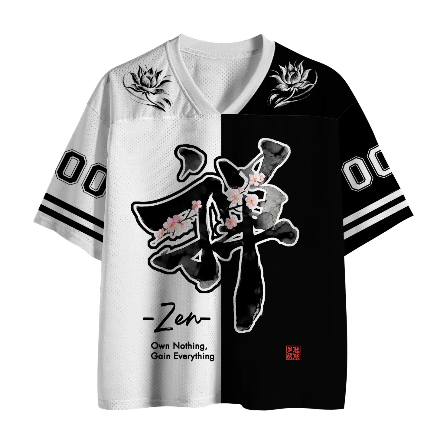 Tokyo-Lion Zen And The Flower Mesh Jersey-Tokyo-Lion
