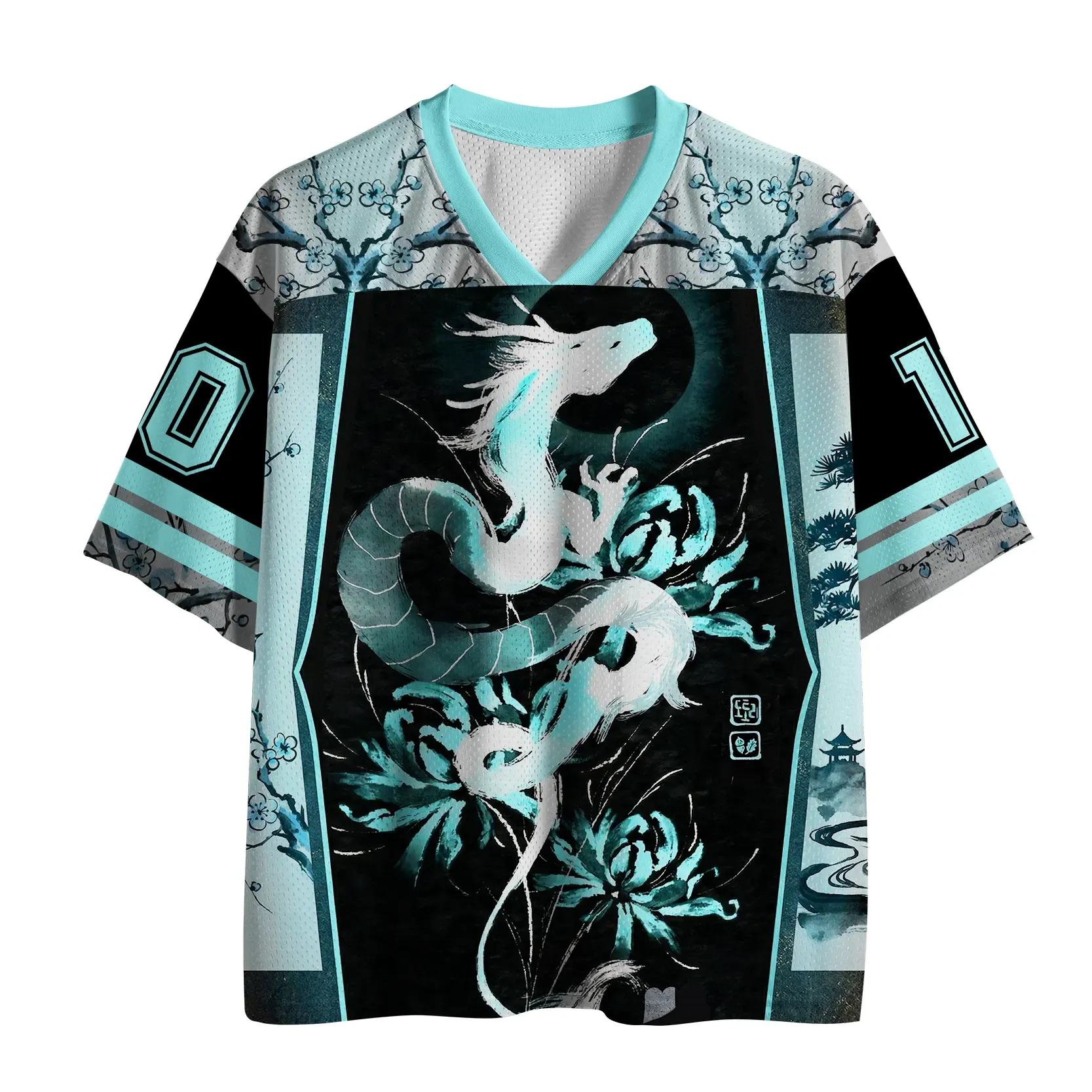 Tokyo-Lion Lunar Dragon Bloom Mesh Jersey-Tokyo-Lion