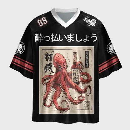Tokyo-Lion Osaka Saké Octopus Glossy Oversized Jersey