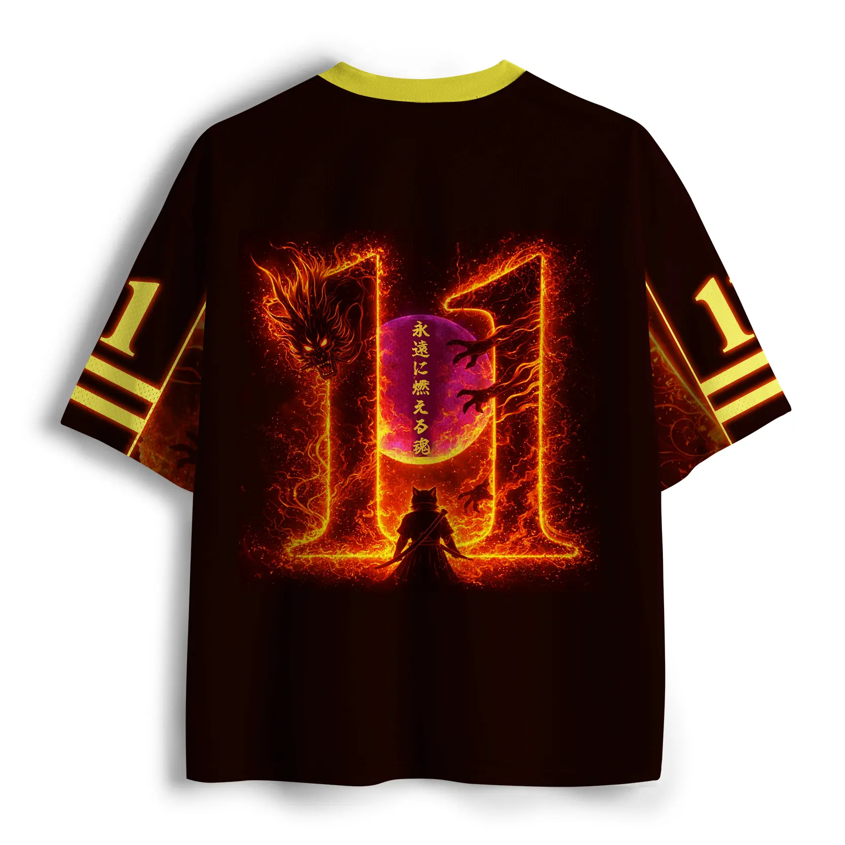 Tokyo-Lion The Dragon And The Cat Samurai Mesh Jersey-Tokyo-Lion