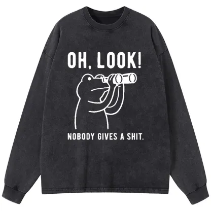 Tokyo-Lion Frog of Indifference Washed Long Sleeve T-Shirt