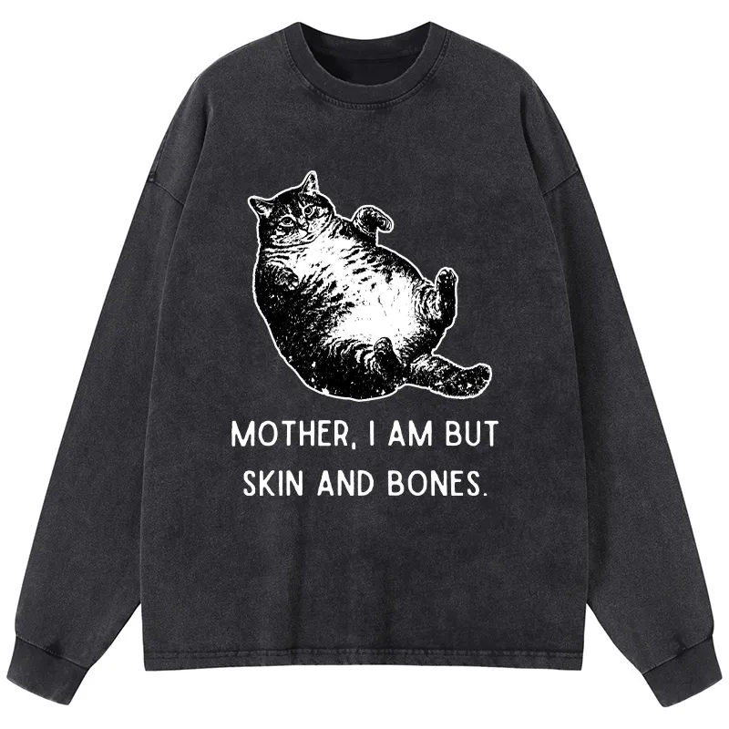 Tokyo-Lion Overweight Cat And Its Doting Owner Washed Long Sleeve T-Shirt