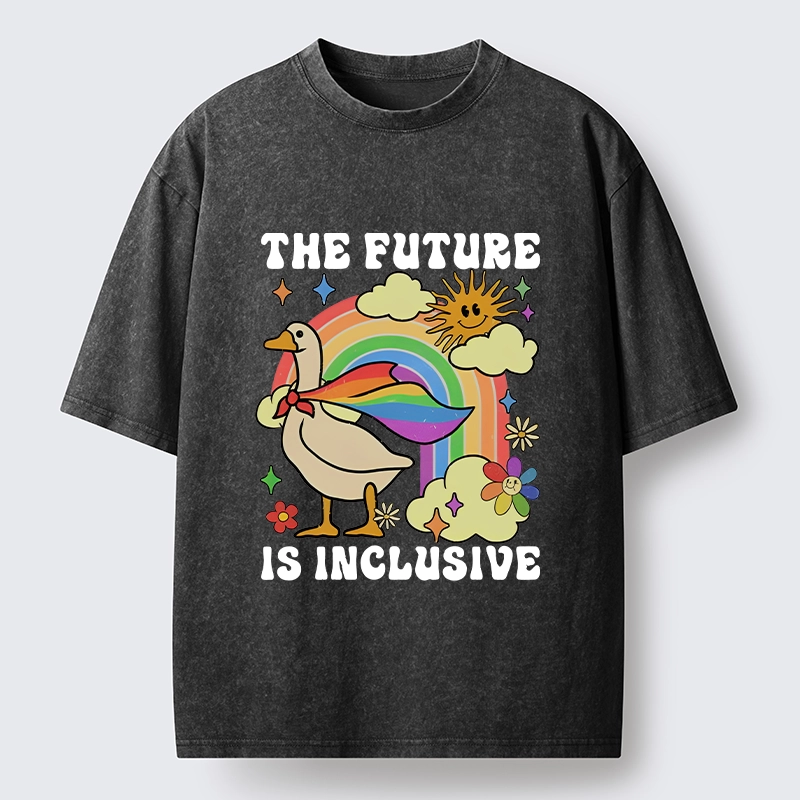 Tokyo-Lion Rainbow Goose Future Love And Hope Washed T-Shirt