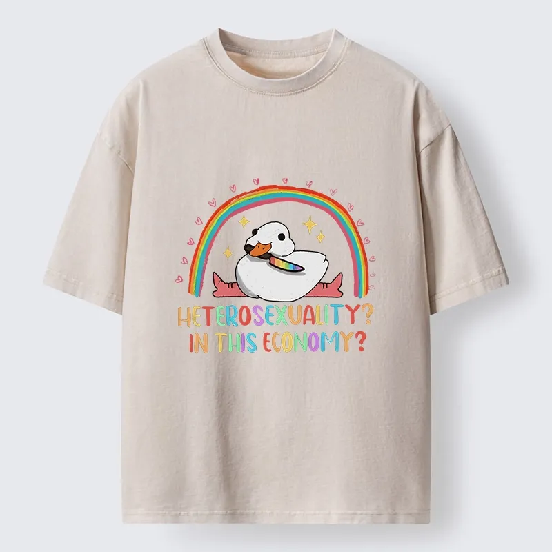 Tokyo-Lion Duck Says No To Heteronormativity Washed T-Shirt