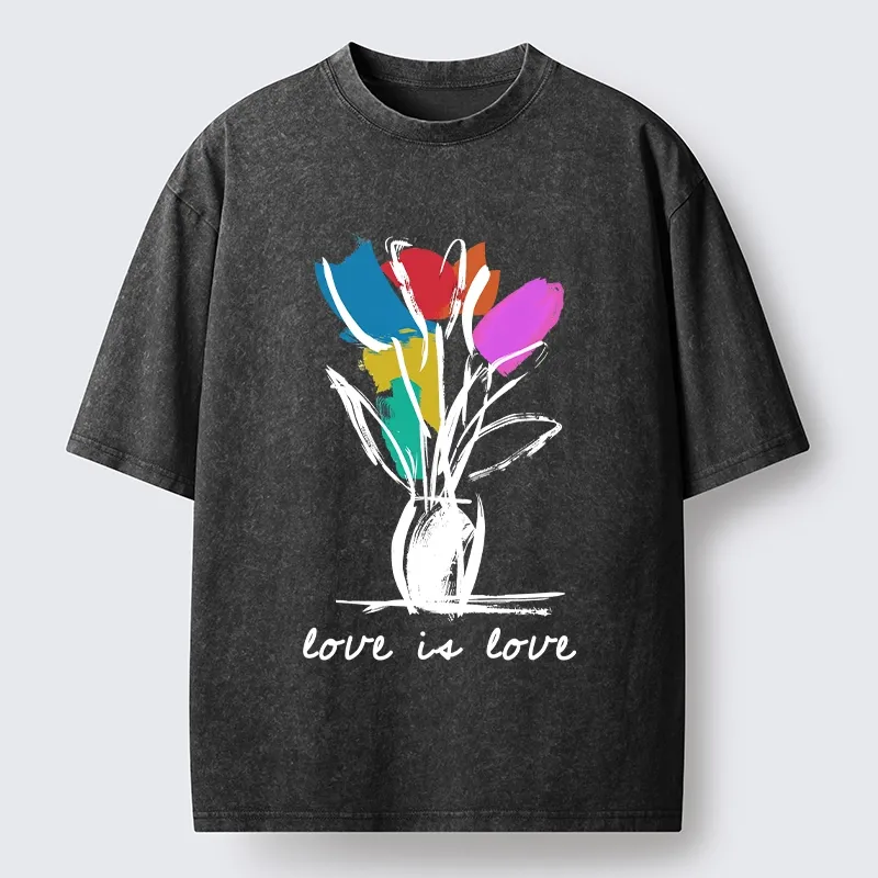 Tokyo-Lion Pride Tulip Love Is Love Washed T-Shirt