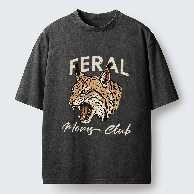 Tokyo-Lion Lynx Roaring For Mom Power Washed T-Shirt