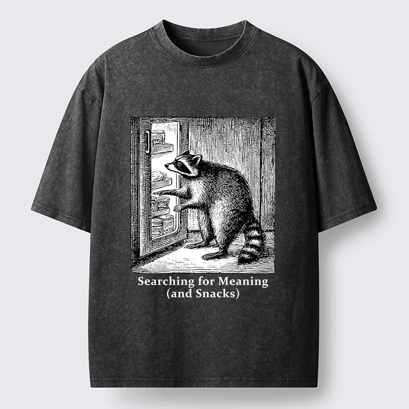 Tokyo-lion Raccoon Searching For Items Washed T-Shirt