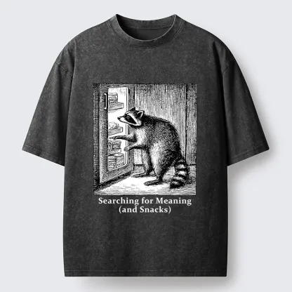 Tokyo-lion Raccoon Searching For Items Washed T-Shirt