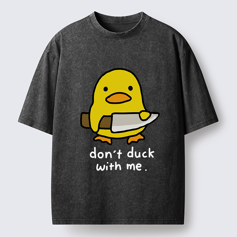 Tokyo-Lion Duck With A Knife Washed T-Shirt