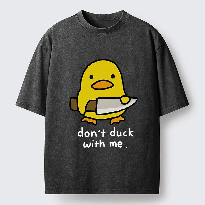 Tokyo-Lion Duck With A Knife Washed T-Shirt