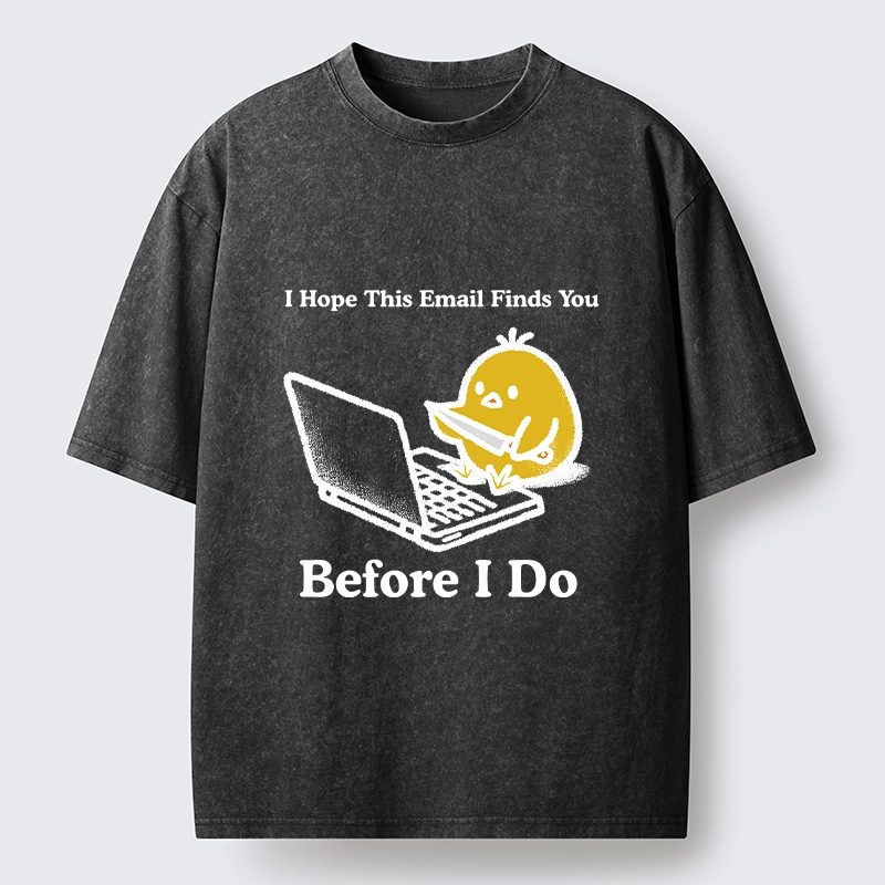 Tokyo-Lion Chicken Knife Email Meme Washed T-Shirt-Tokyo-Lion