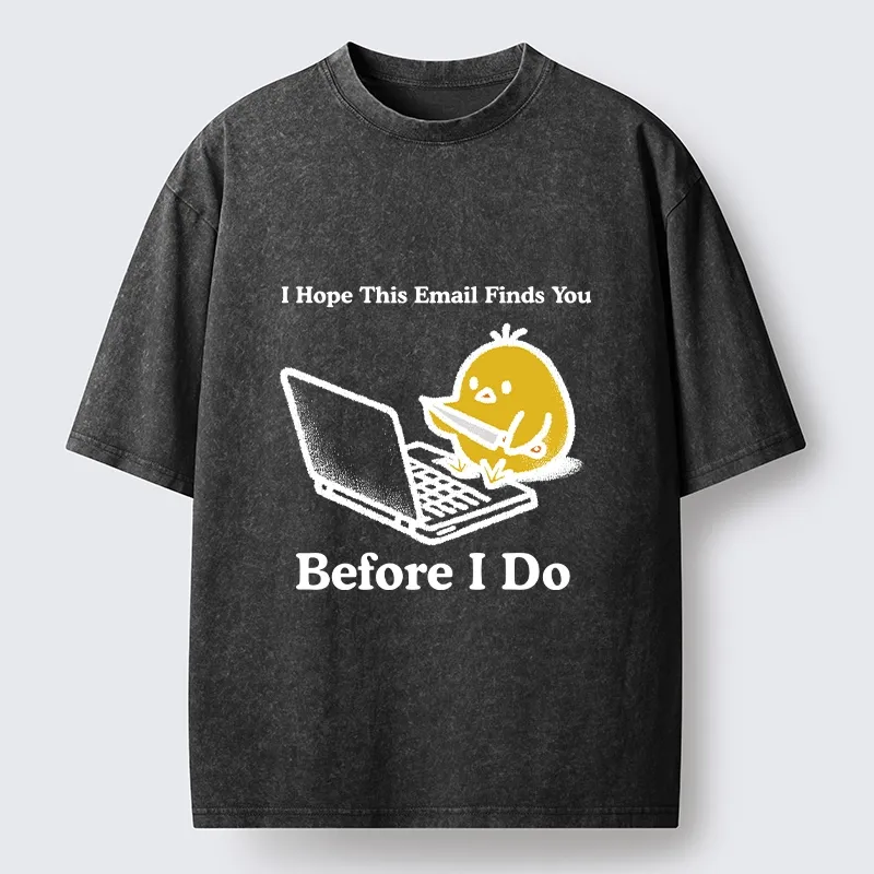 Tokyo-Lion Chicken Knife Email Meme Washed T-Shirt-Tokyo-Lion