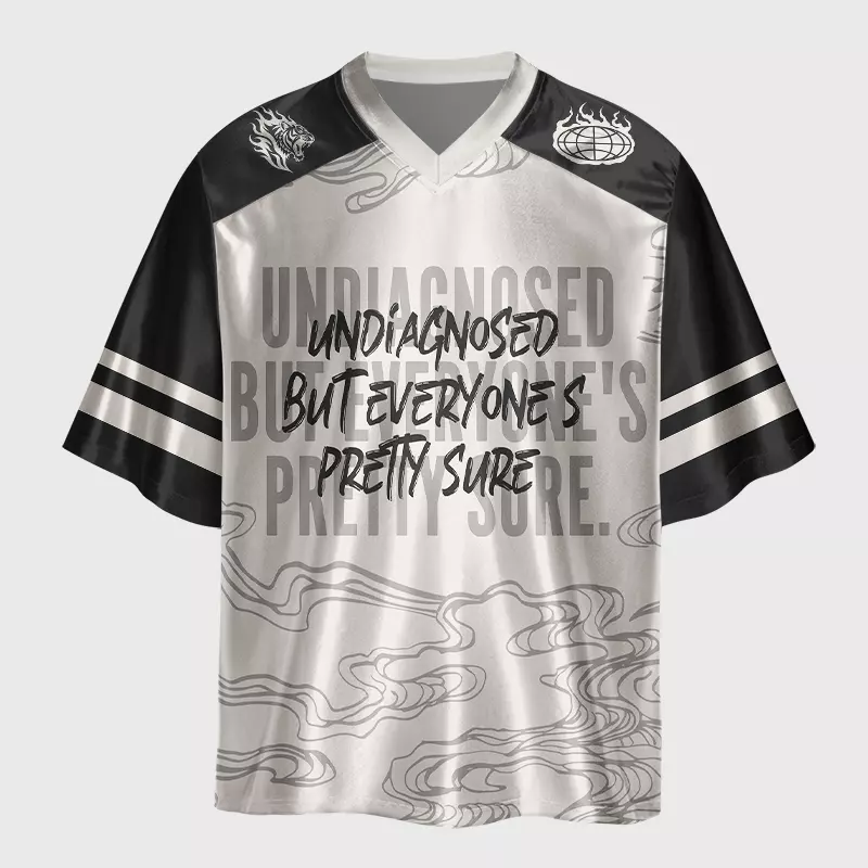 Tokyo-Lion Self-diagnosed Illness Funny Glossy Oversized Jersey