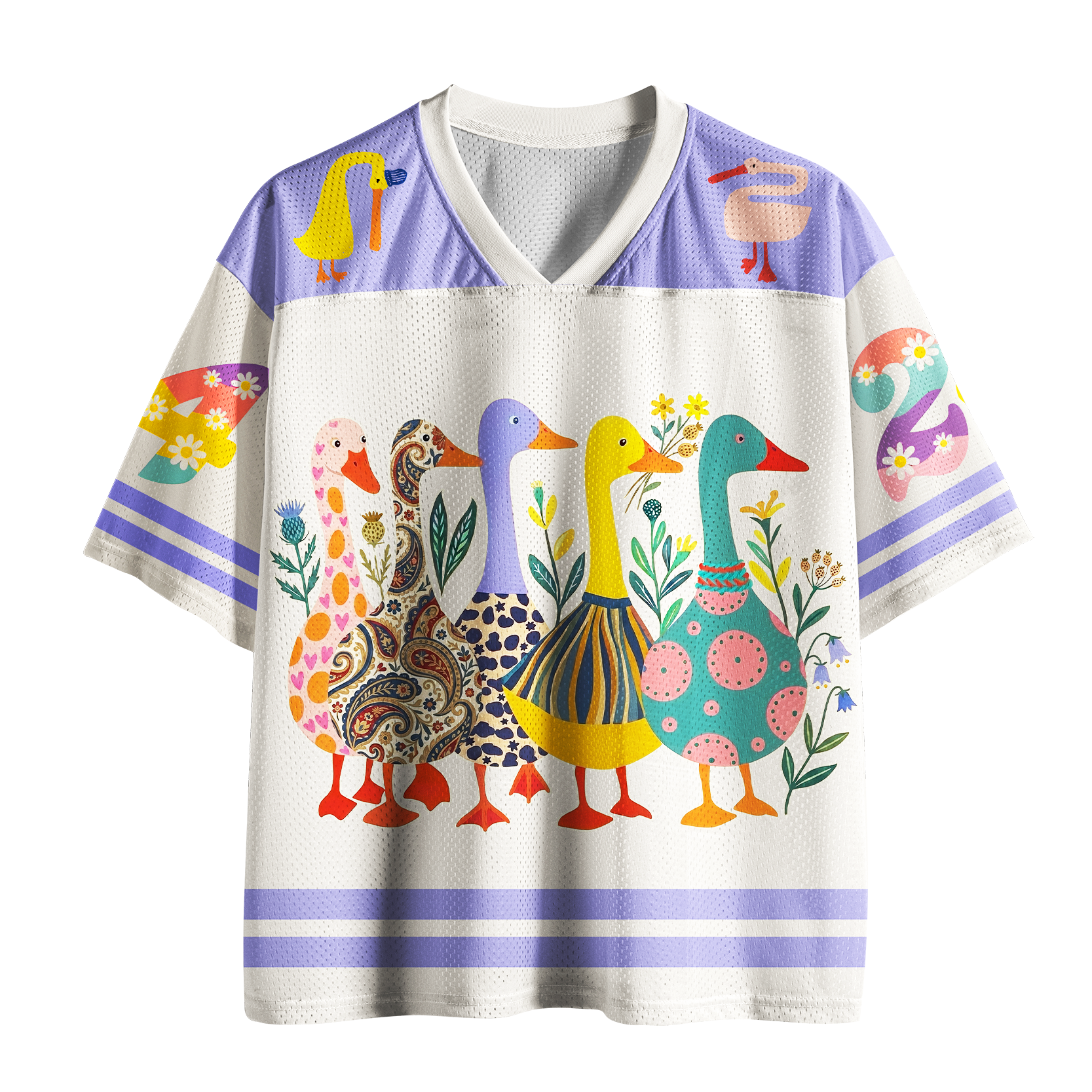 Tokyo-lion Quirky Goose Squad Mesh Jersey