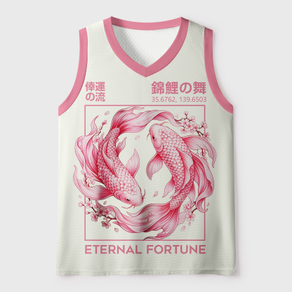 Tokyo-Lion The Dance of Nishikigoi Mesh Tank Top-Tokyo-Lion