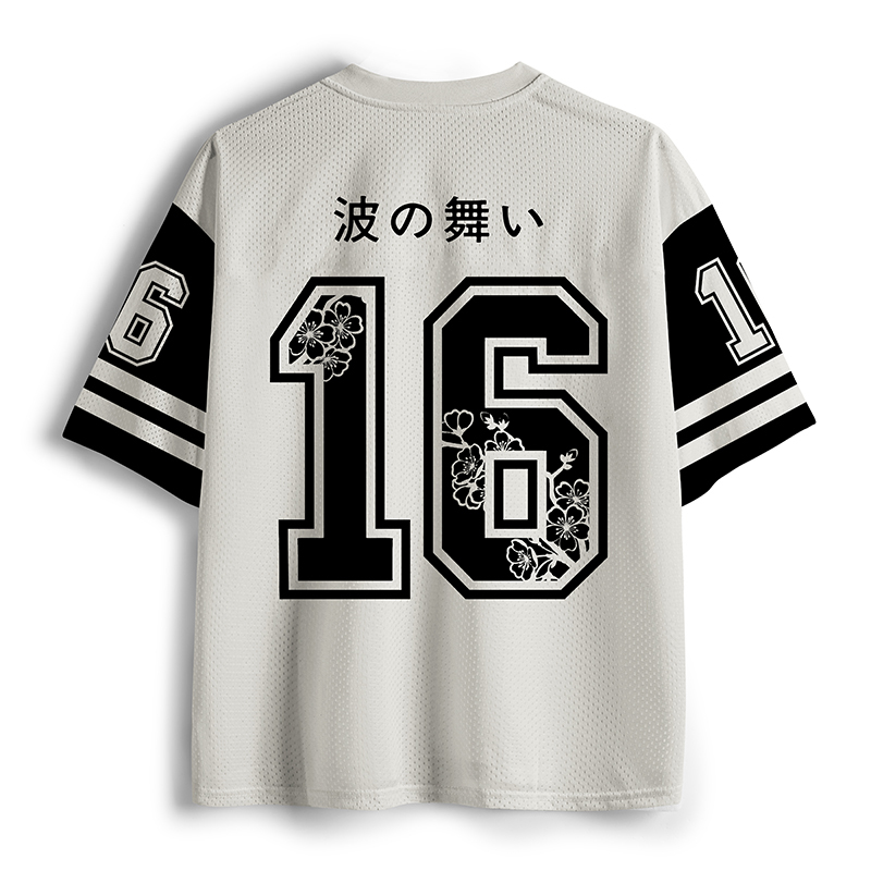 Tokyo-Lion Sakura And Wave Dance Mesh Jersey