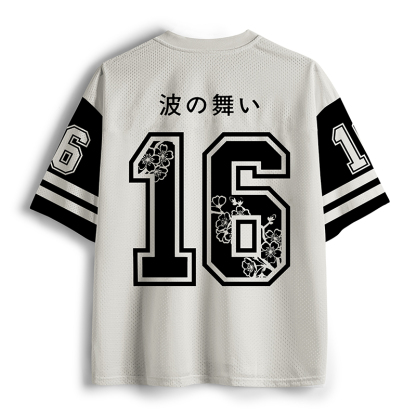 Tokyo-Lion Sakura And Wave Dance Mesh Jersey