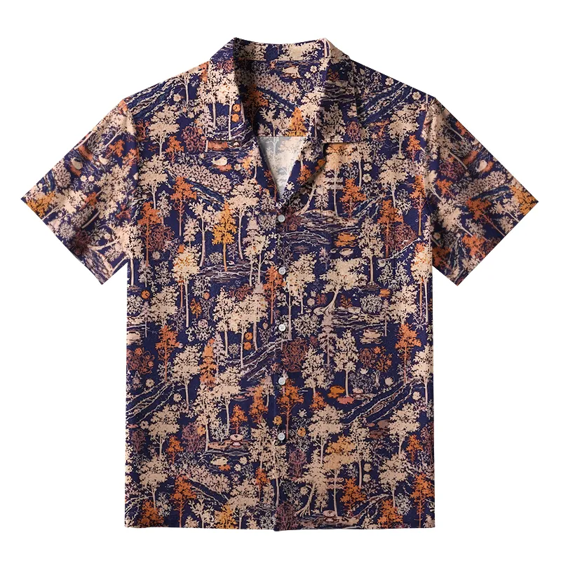 Tokyo-Lion Autumn Forest Aloha Hawaiian Shirt