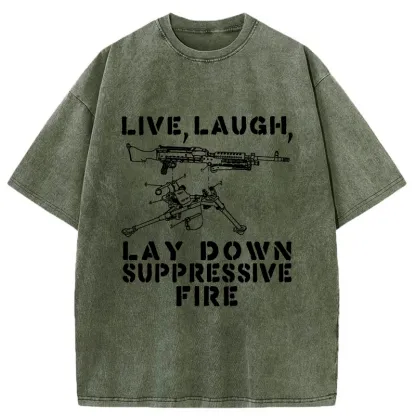 Tokyo-Lion Suppression By Force Funny Washed T-Shirt