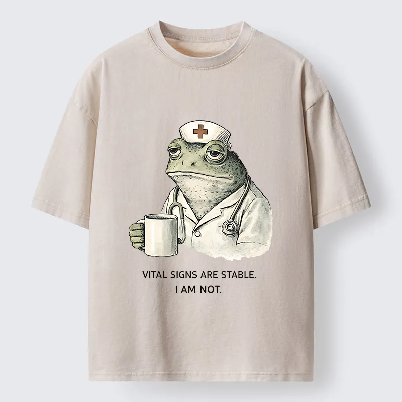 Tokyo-Lion Japanese Melancholy Frog Washed T-Shirt