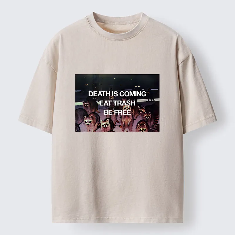 Tokyo-Lion Groups Of Raccoons Washed T-Shirt