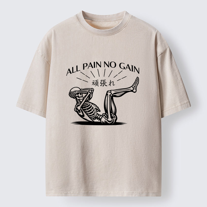 Tokyo-Lion Fitness Pain Washed T-Shirt-Tokyo-Lion