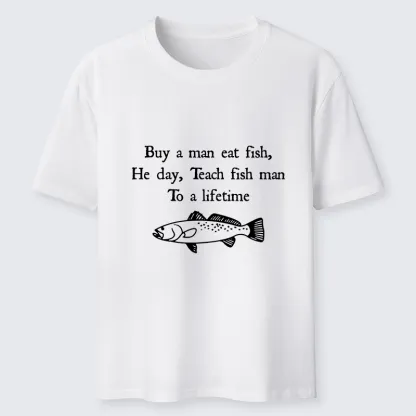 Tokyo-Lion Man Eat Fish Meme Classic T-Shirt