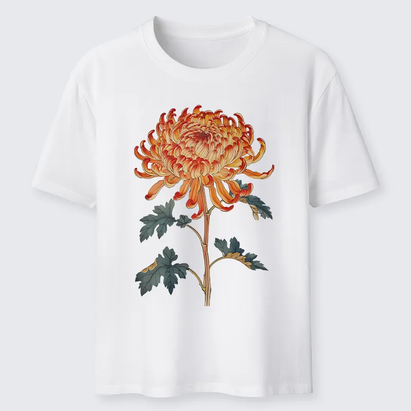 Tokyo-Lion Japanese Chrysanthemum Flower Classic T-Shirt-Tokyo-Lion