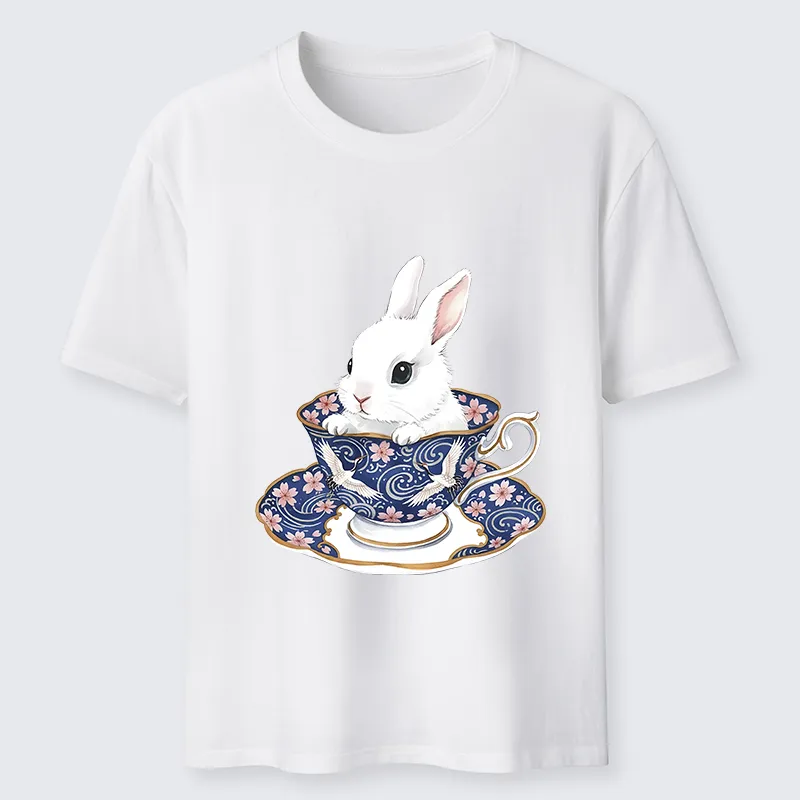 Tokyo-Lion Cute Rabbit Tea Set Classic T-Shirt