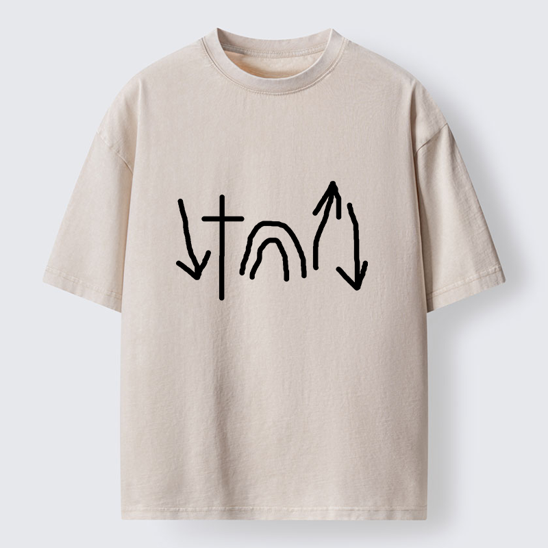 Tokyo-Lion Minimalist Easter Washed T-Shirt
