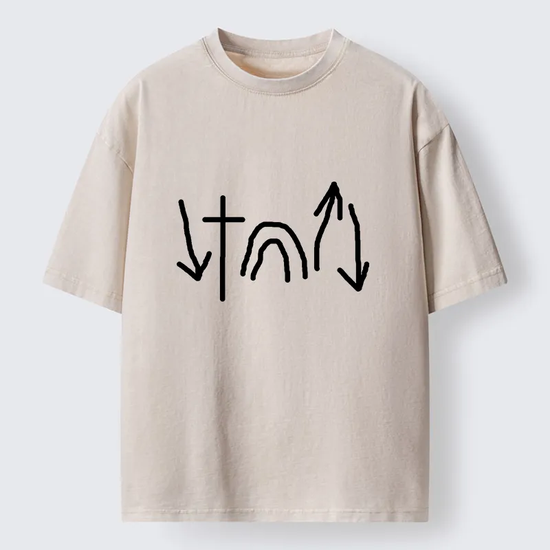 Tokyo-Lion Minimalist Easter Washed T-Shirt