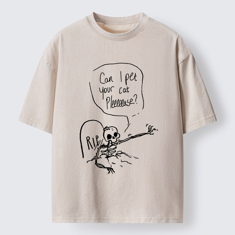 Tokyo-Lion Last Wishes Funny Washed T-Shirt