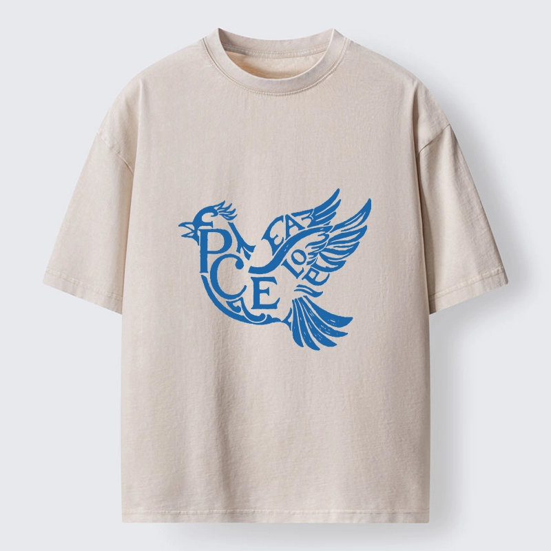 Tokyo-Lion Peace Dove Washed T-Shirt