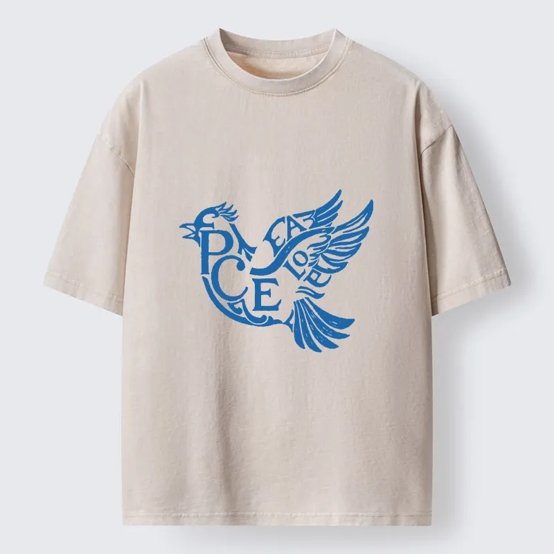 Tokyo-Lion Peace Dove Washed T-Shirt