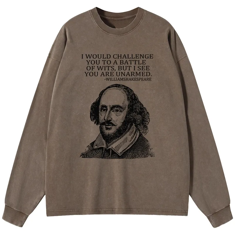 Tokyo-Lion Your Intelligence Is Inferior To Mine Washed Long Sleeve T-Shirt-Tokyo-Lion