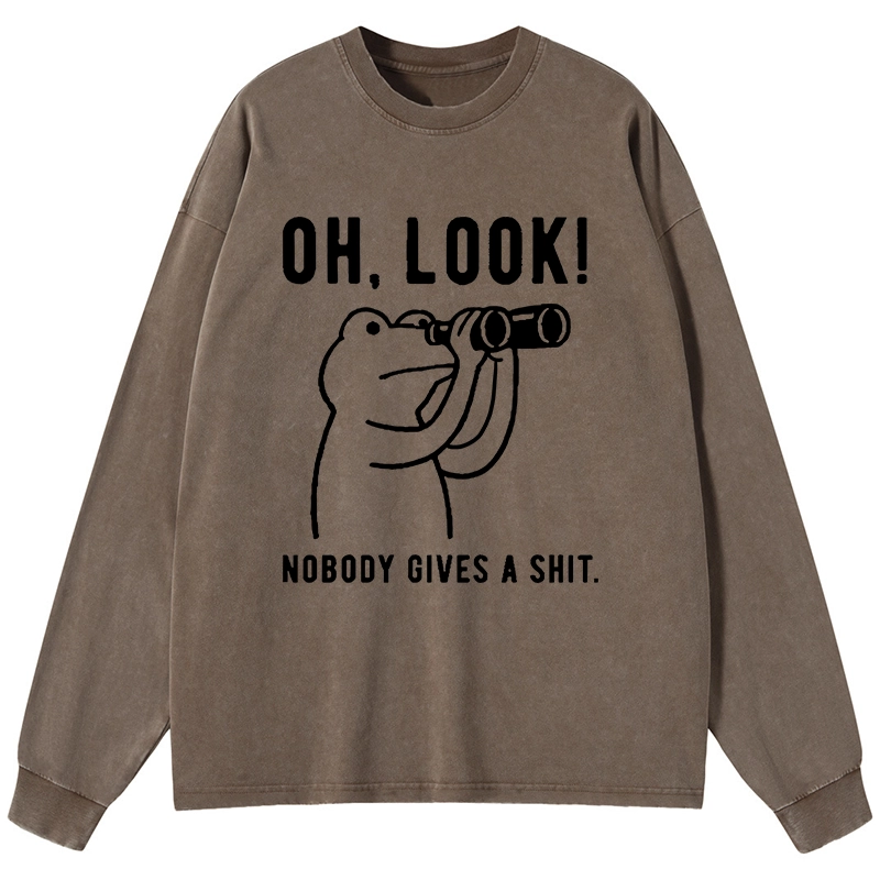 Tokyo-Lion Frog of Indifference Washed Long Sleeve T-Shirt