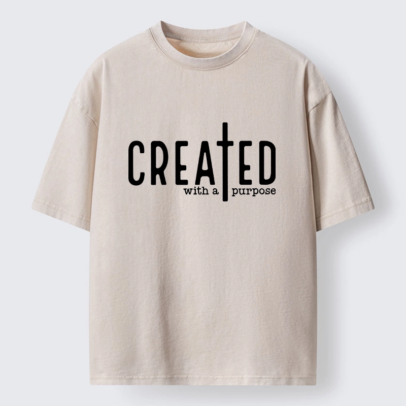 Tokyo-Lion Created To Have A Meaning Washed T-Shirt-Tokyo-Lion